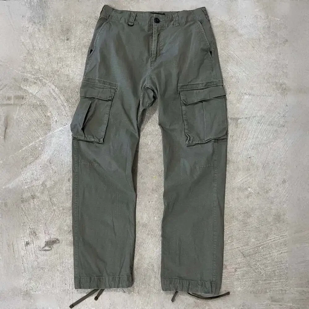 Y2K Nike SB Ripstop Cargo Pants Olive Green Skate Utility Relaxed 30x28